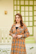 Brown Korean Check Dress